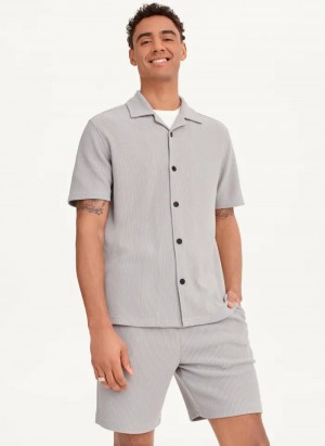 Alloy Men's Dkny Button Front Cord Shirts | 7285SMLIP