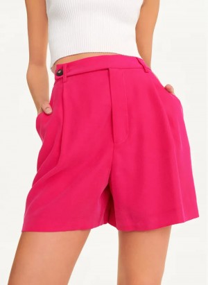 Amalfi Pink Women's Dkny Frosted Twill Shorts | 2597USDOF