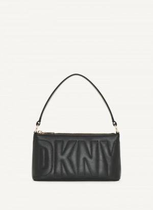 Black/Gold Women's Dkny Elsa Demi Crossbody Bags | 1870XBMUI