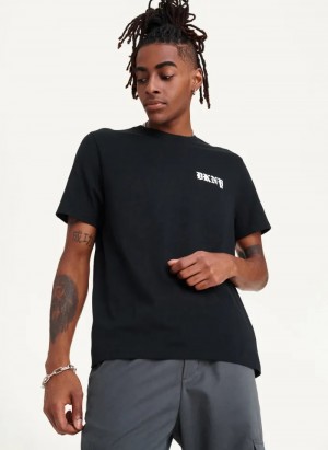 Black Men's Dkny Don't Knock New York T Shirts | 1240RUWYB