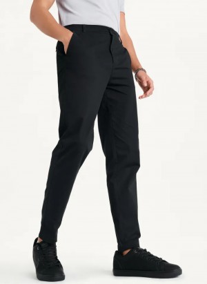 Black Men's Dkny Slim Chino Pants | 8531UQSOI