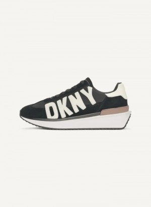 Black Women's Dkny Arlan - Lace Up Sneakers | 7140WESZV