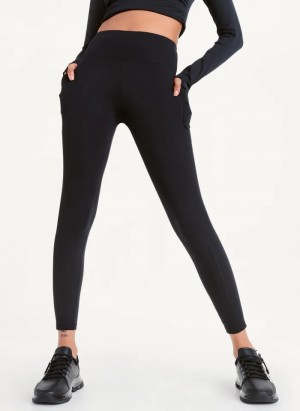 Black Women's Dkny Balance High Waist Leggings | 1532HRNPC