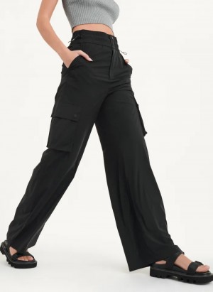 Black Women's Dkny Cargo Pants | 2187HCRWA