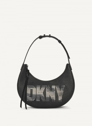 Black Women's Dkny Essex Saffiano Shoulder Bag | 5163YDTAC