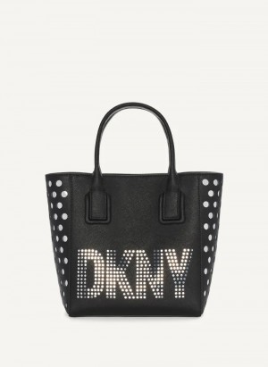 Black Women's Dkny Essex Saffiano Small Tote Bags | 7806FYGDX