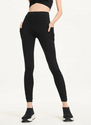 Black Women's Dkny High Waist Leggings | 9745QOBHA