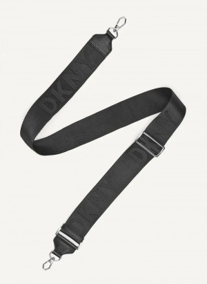 Black Women's Dkny Metro Logo Strap | 0917QIEAG