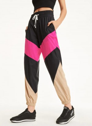 Black Women's Dkny Mini Rip-Stop Pants | 3481HRCKA