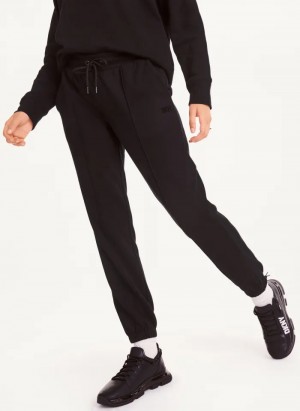 Black Women's Dkny Raised Logo Jogger Pants | 1876XPWZB