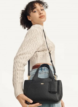 Black Women's Dkny The Mini Effortless Tote Bags | 6120JMONP