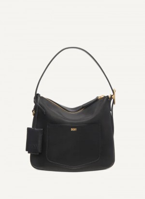 Black Women's Dkny The Small Optimist Shoulder Bag | 0362YJKHI