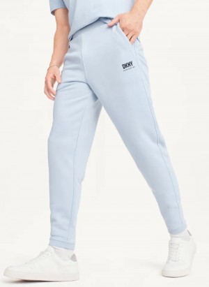 Blue Men's Dkny French Terry Pants | 5193IJVQE