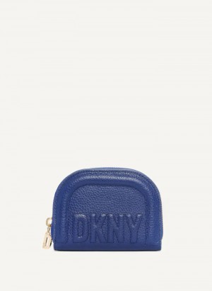 Blue Women's Dkny Metro Half Zip Around Wallet | 0178QYFZU