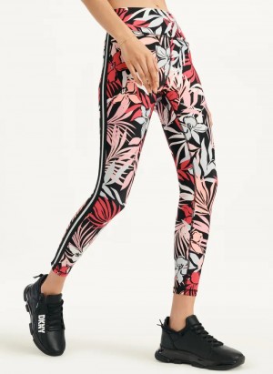 Bubblegum Pink Women's Dkny Printed Leggings | 2345RUPNA