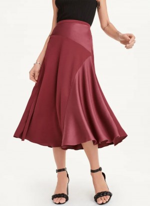 Cabernet Women's Dkny Mix Media Panel Skirt | 1308CJAHX