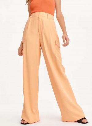 Canteloupe Women's Dkny Frosted Twill Pants | 3746AVYED