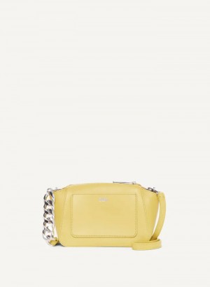 Citrine Women's Dkny Mini Dome Crossbody Bags | 4167DEWFL