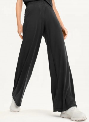 Dark Blue Women's Dkny Relaxed Wide Leg Pants | 3601SOWEJ