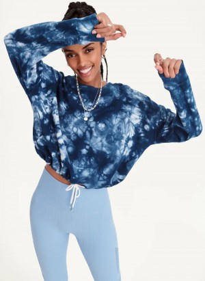 Galaxy Women's Dkny Tie Dye Crew Neck Pullover | 5204FUNAH