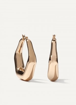 Gold Accessories Dkny Classic Hoop Earrings | 0913COWTZ