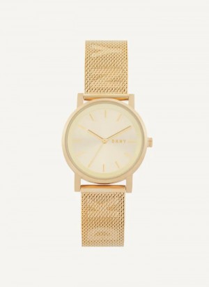 Gold Accessories Dkny Soho Logo Mesh Band Watch | 8601SAIZE