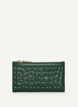 Green Women's Dkny Elsa Bifold Card Holder Wallet | 7586KRIGU