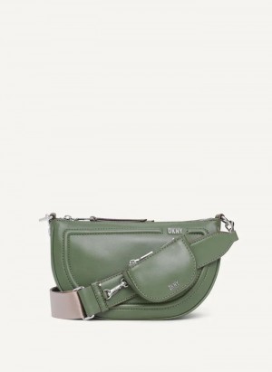 Green Women's Dkny Orion Crossbody Bags | 2819VFPOL