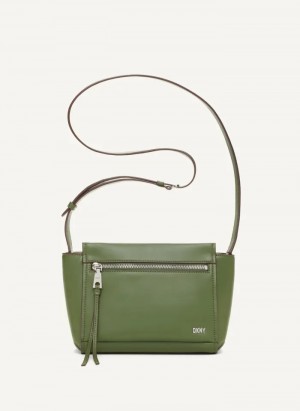 Green Women's Dkny Pax Crossbody Bags | 3571MONRP