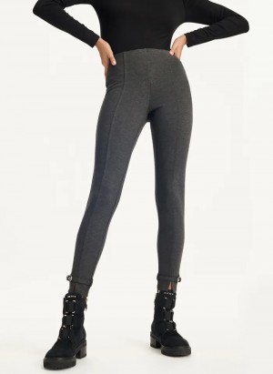 Grey Women's Dkny Front Seam Leggings | 7429PEKUA