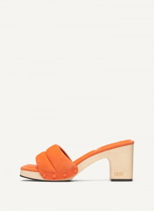 Orange Women's Dkny Kaia Sandals | 7164KWGLN