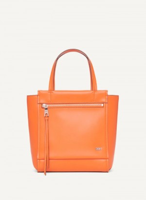 Orange Women's Dkny Pax North-South Tote Bags | 8149QJGCT