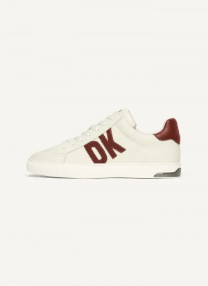 Pebble/Bordeaux Women's Dkny Abeni-Lace Up Sneakers | 5946NQOGI