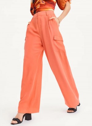 Persimmon Women's Dkny Frosted Twill Pants | 1937SRUEC