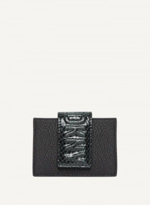 Python/Black Multi Women's Dkny Uptown Leather Card Case | 0672JZNIW