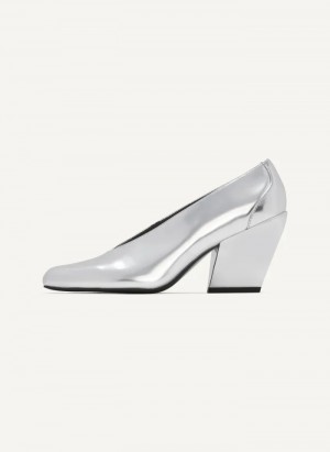 Silver Women's Dkny Luna Heels | 3792NRAGC