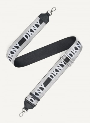 Silver Women's Dkny Metro Logo Strap | 0984QJEZA