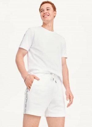 White Men's Dkny Tennis Shorts | 9280ZRYUO