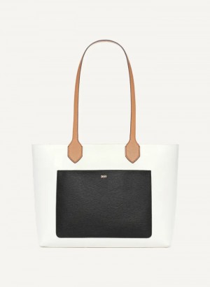 White Women's Dkny Ines Tote Bags | 5280IMHCJ