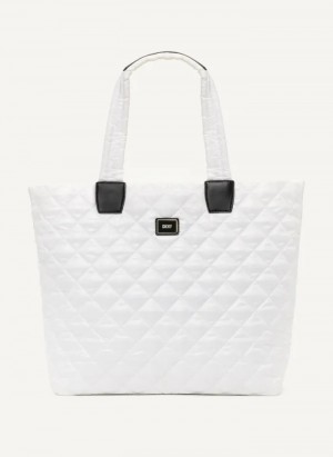 White Women's Dkny Maya Tote Bags | 1409KQPBX