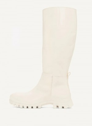 White Women's Dkny Tall Lug Sole Boots | 8019XTCDR