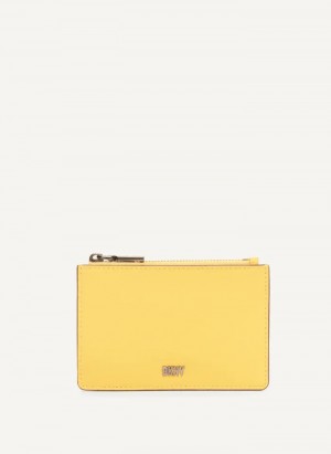 Yellow Women's Dkny Sidney Key Card Case | 2450RWHDJ