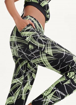 Zest Women's Dkny Electric Shock Print High Waist Leggings | 4307BYEQR