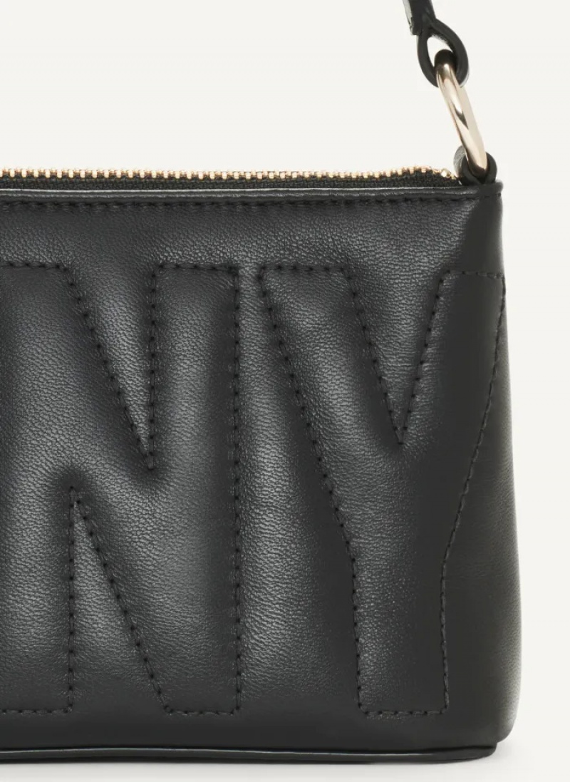 Black/Gold Women's Dkny Elsa Demi Crossbody Bags | 1870XBMUI