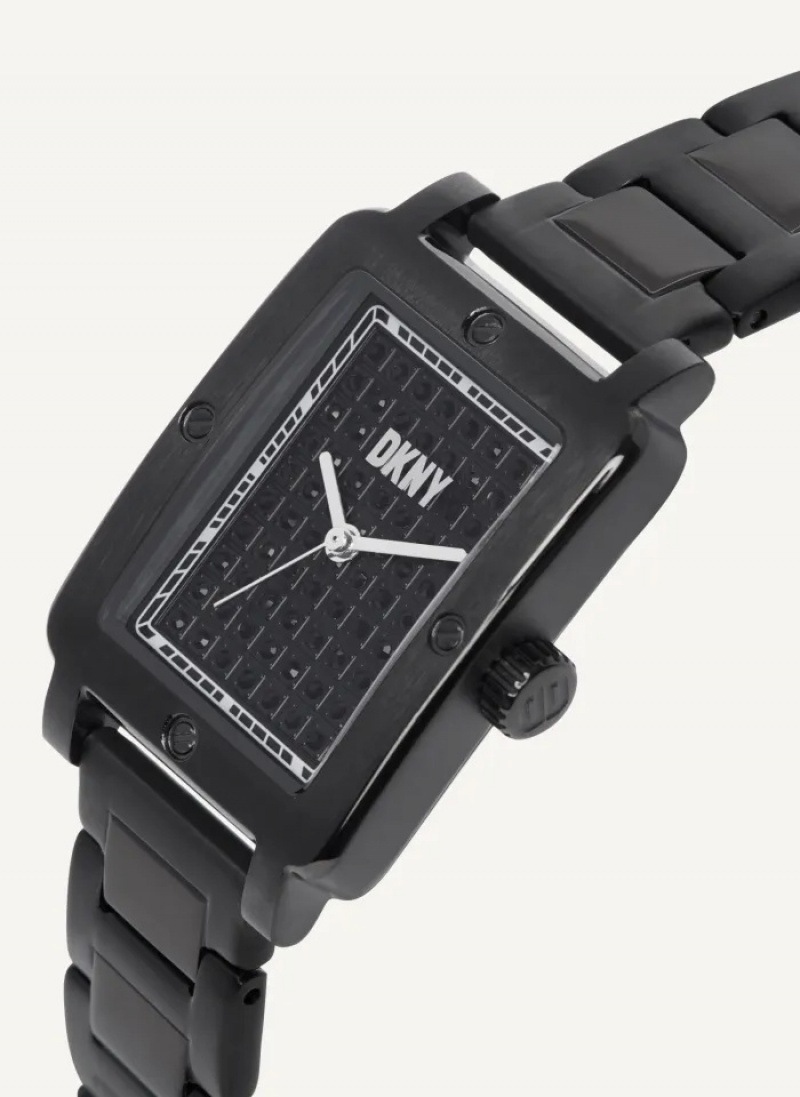 Black Accessories Dkny New Rectangle Platform Watch | 2384GTVJK