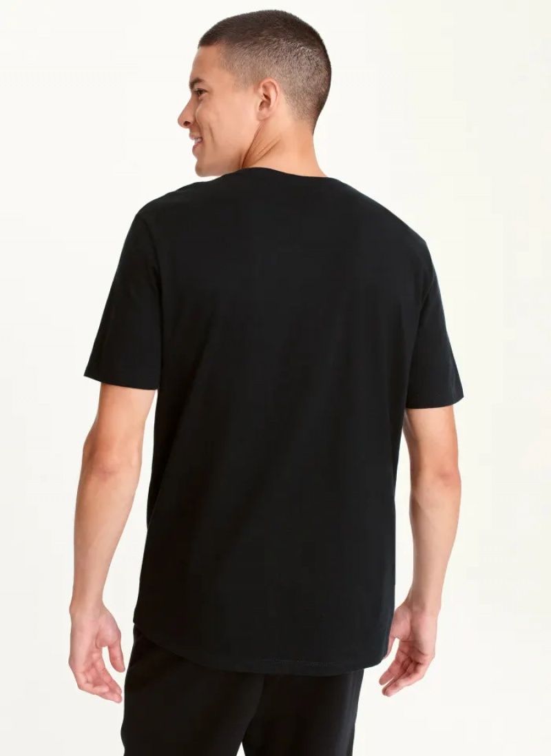 Black Men's Dkny Dkny Cityscape Sketch T Shirts | 4673NHWDR