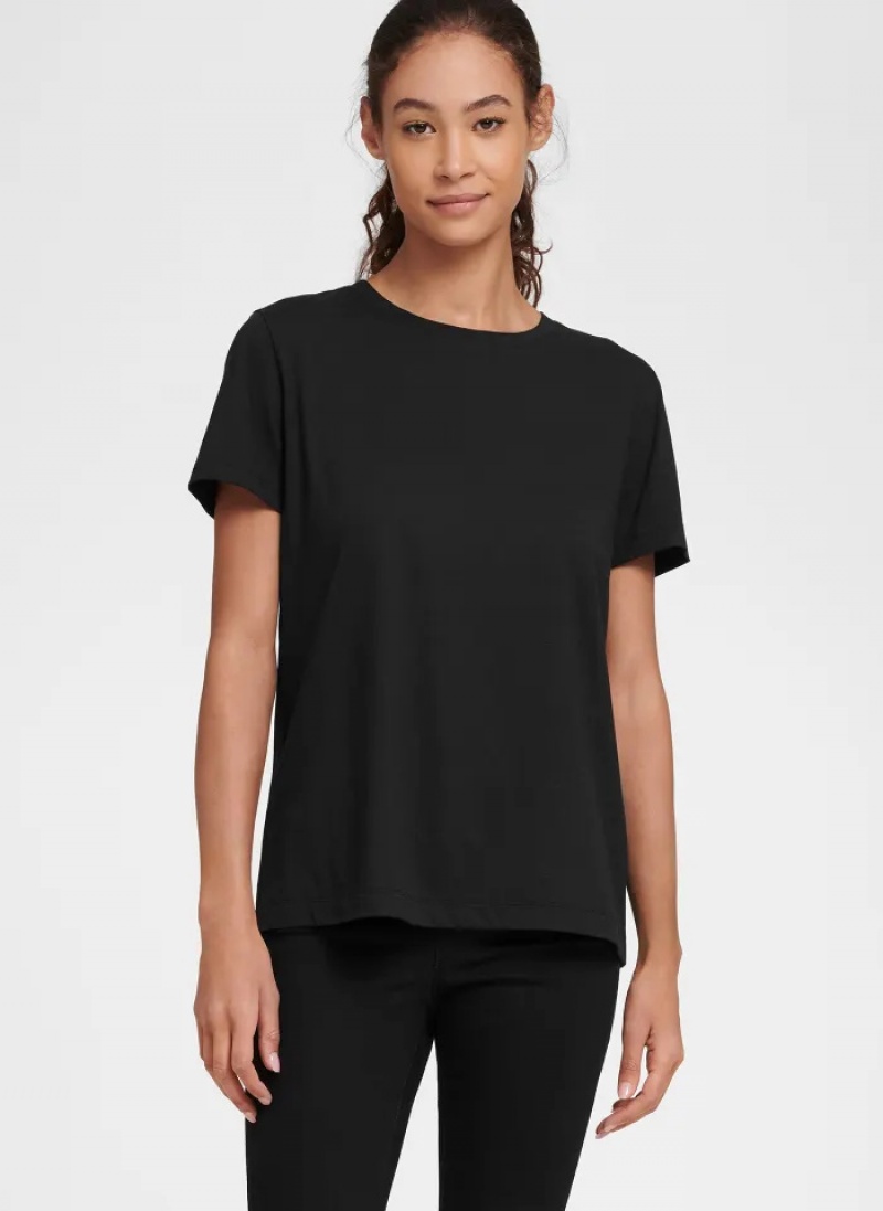 Black Men's Dkny Essential T Shirts | 2041GVITX