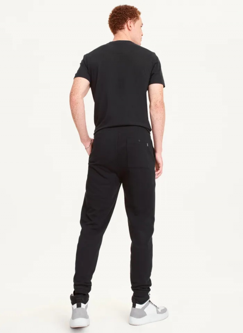 Black Men's Dkny French Terry Pants | 6720GAQOR