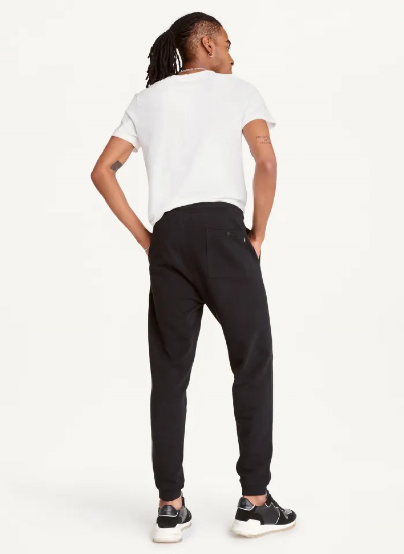 Black Men's Dkny Logo Pants | 3917NYLMJ