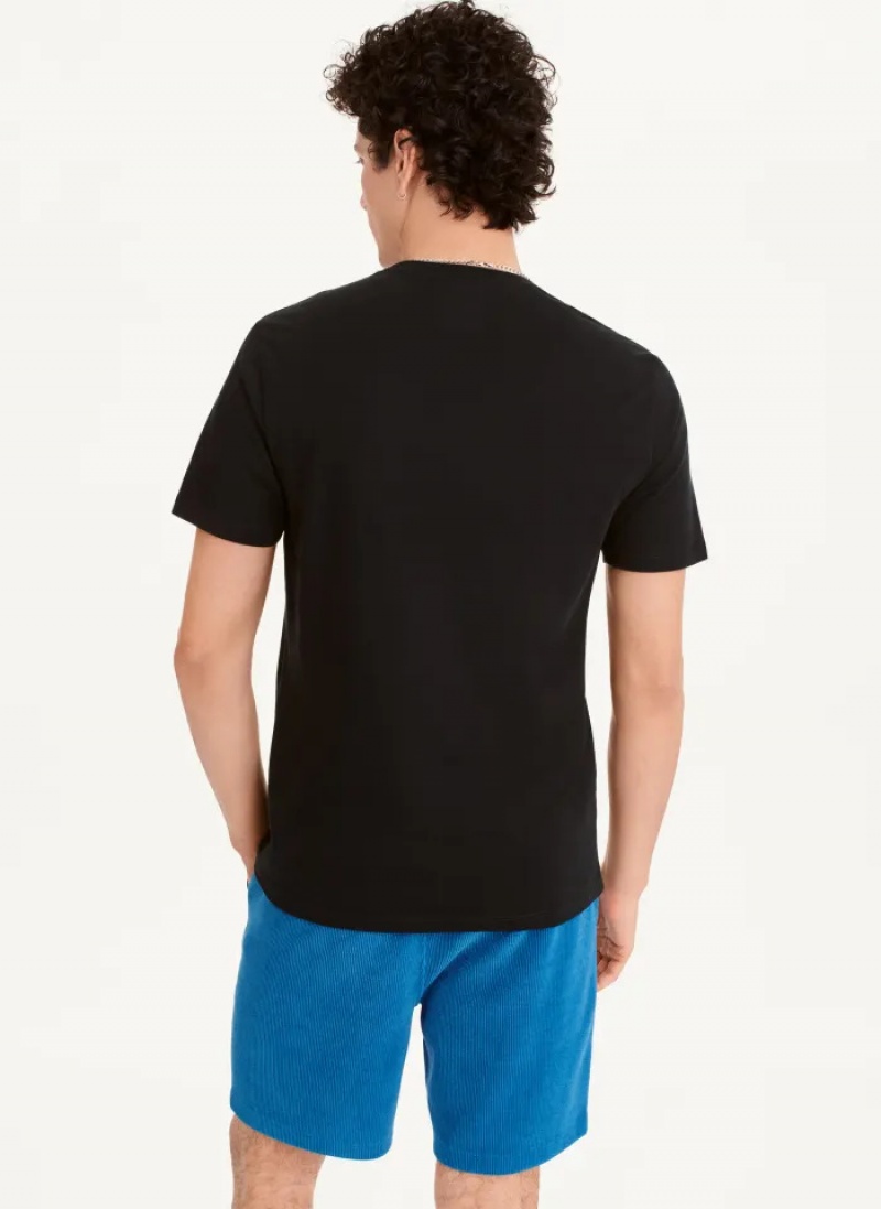 Black Men's Dkny Pride T Shirts | 9378LHENX